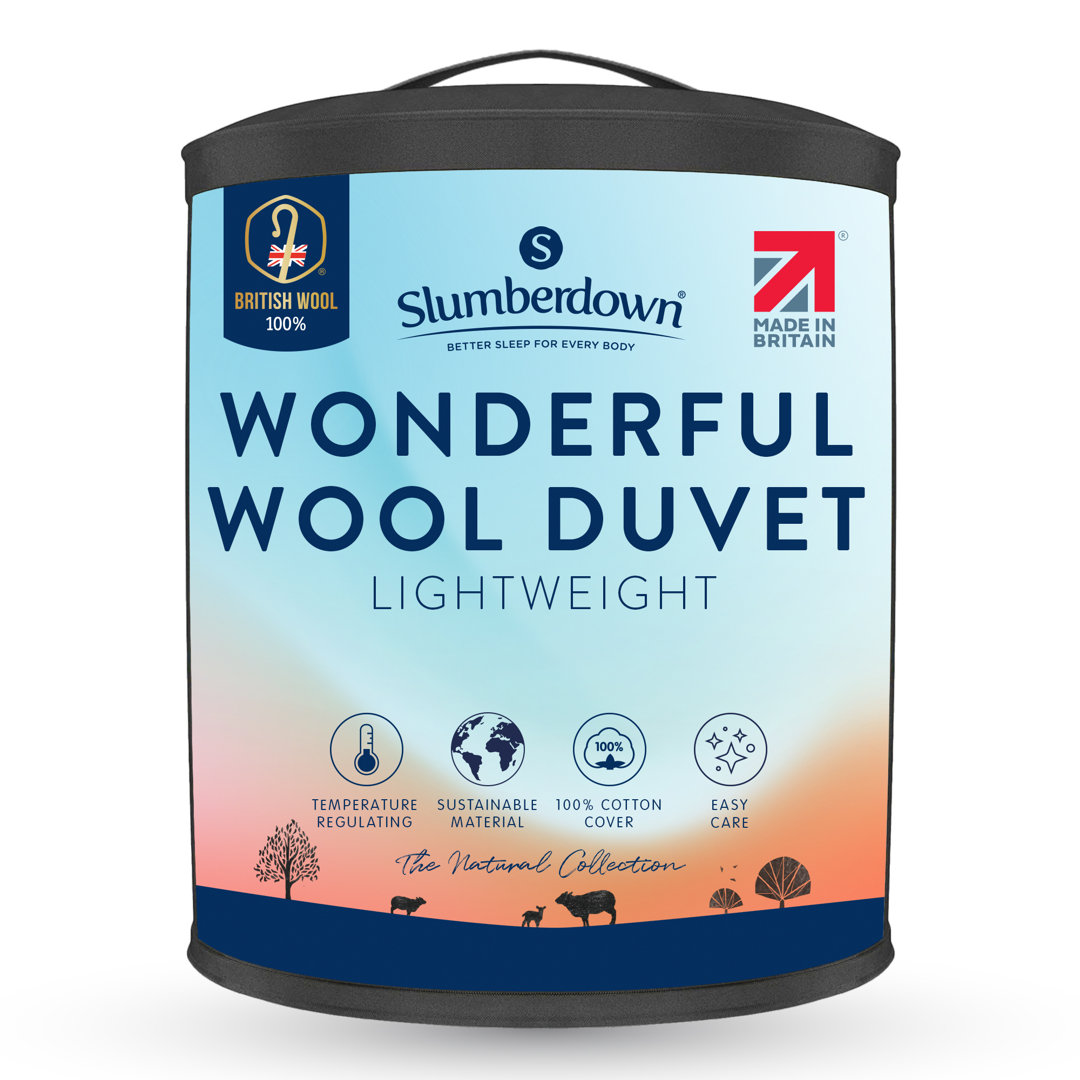 Slumberdown Wonderful Wool 3/4.5 tog Cotton Cover Duvet