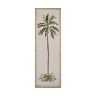Wrapped Canvas Wall Art - Debra Lake 'Palm Tree Profile' Wall Art for Living Room, Bedroom, or Office Décor - 10x32