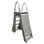 Confer Plastics Roll-Guard Adjustable A-Frame Pool Safety Ladder, Warm Gray