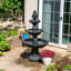 Fontaine de jardin à 3 niveaux Welcome - 57 po - Espresso profond