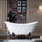 59" x 28" Clawfoot Soaking Acrylic Bathtub-51226569-61051264