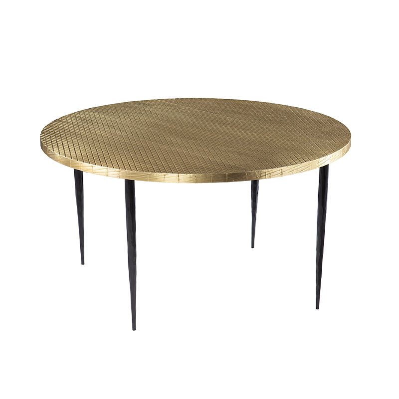  Judmont Round Cocktail Table w/ Embossed Top