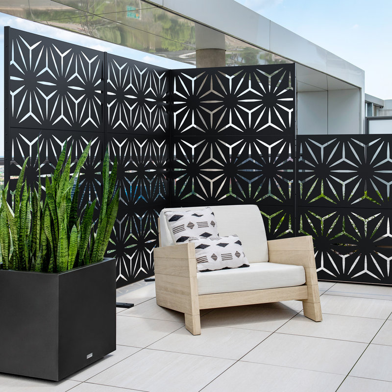 Screen Series Black Plastic Quadra Pattern Screen Set