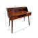 Calman Solid Wood Writing Desk with Power Outlet