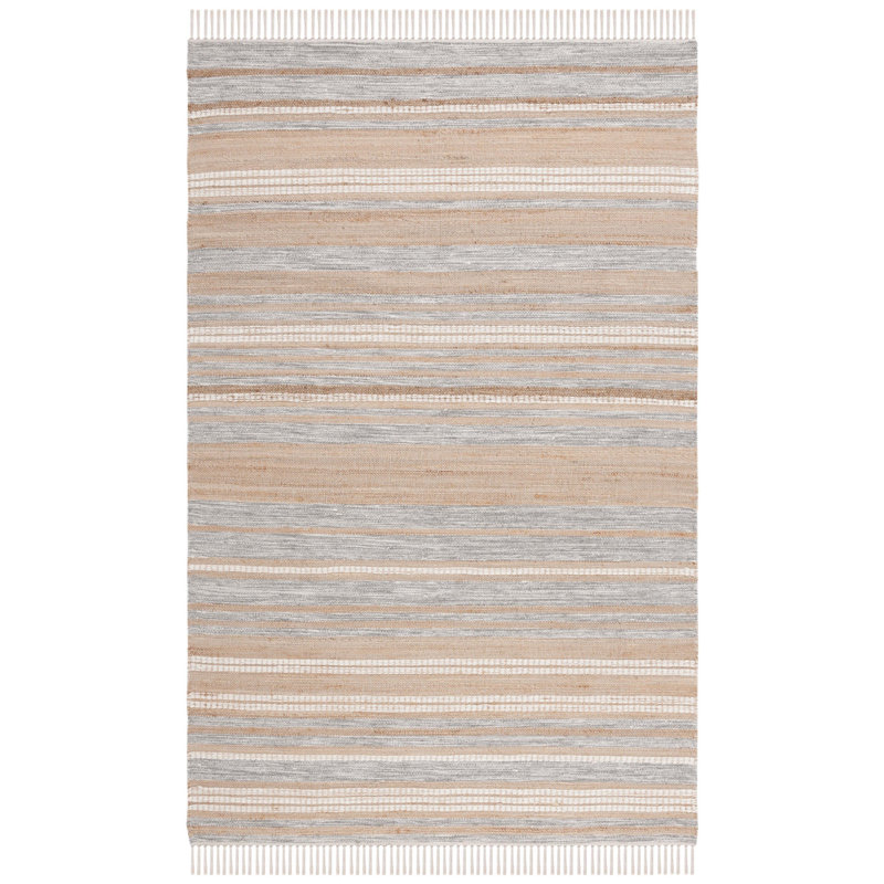 Tapis rayé à la main Caspen, Rectangle 8 pi x 10 pi