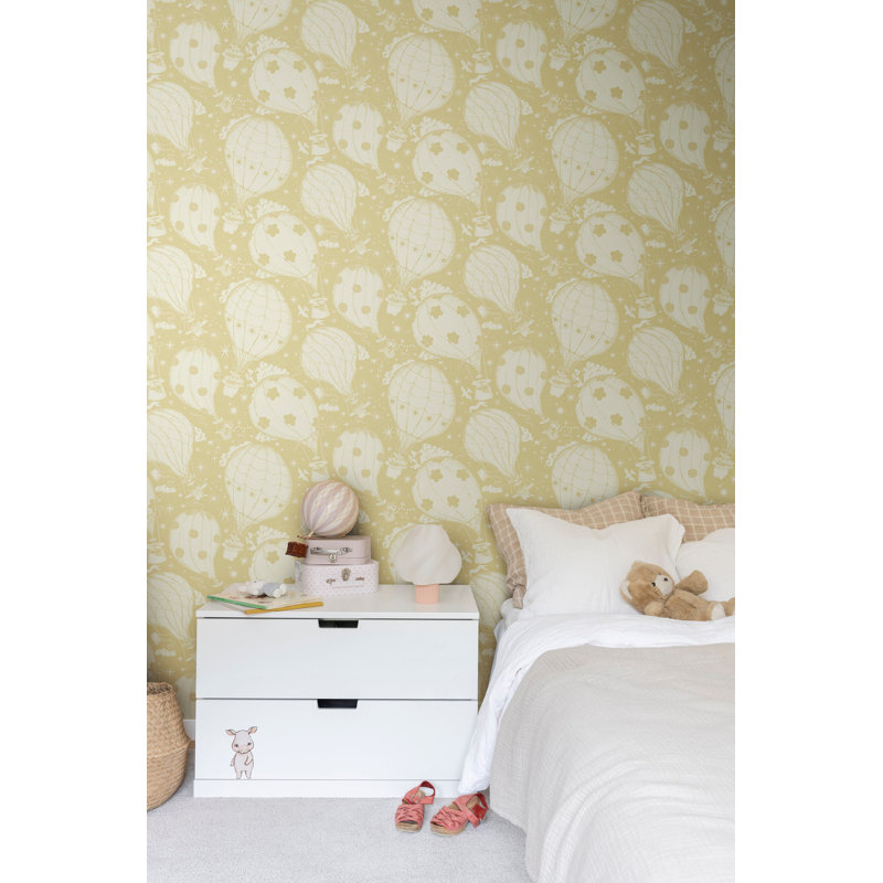 Galerie Resan Ballongerna Hot Air Baloons Wallpaper, Yellow