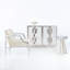 Anika Glass Top Pedestal End Table
