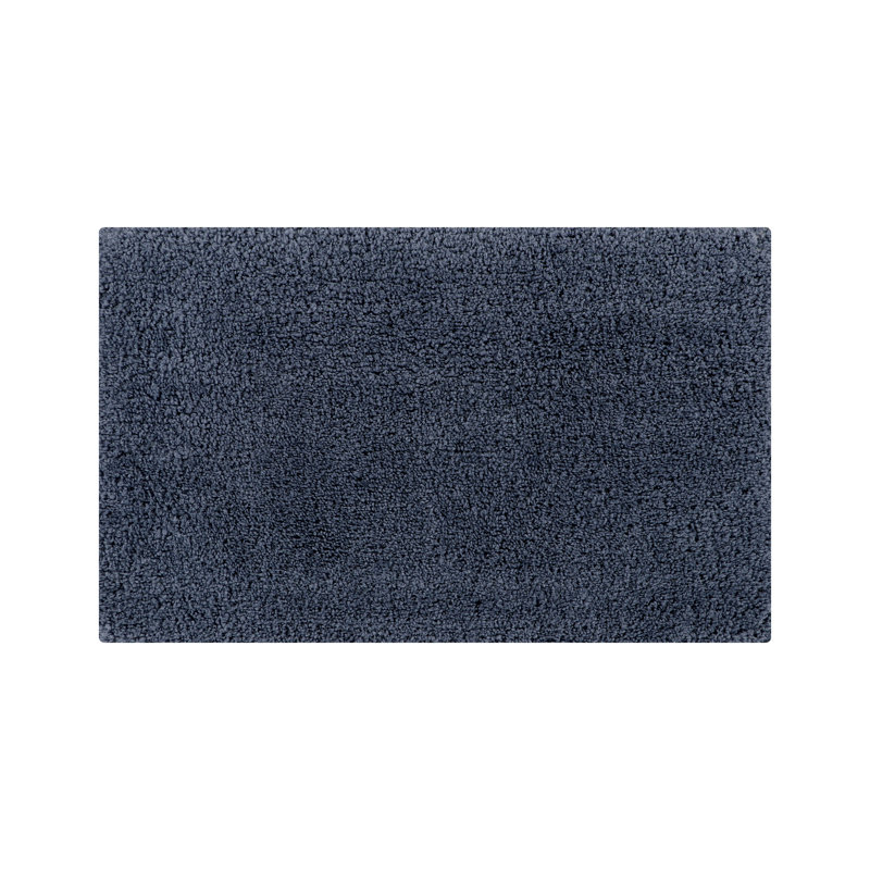 Micro 100% Polyester Solid Pattern Tufted Machine Washable Bathroom Rug, 24" x 40" Rectangle, Charcoal
