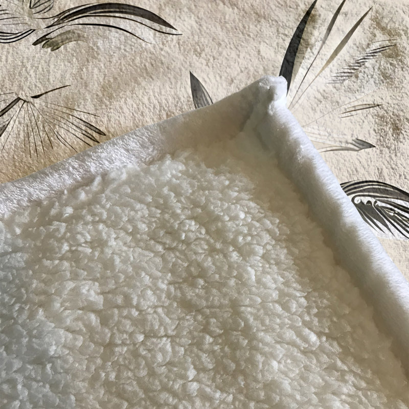 Throw Blanket, 51" W x 60" L, Floral/Abstract, Gray/Tan/White