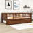 Wood Daybed with Twin Trundle and Guardrails-537538290-537538291