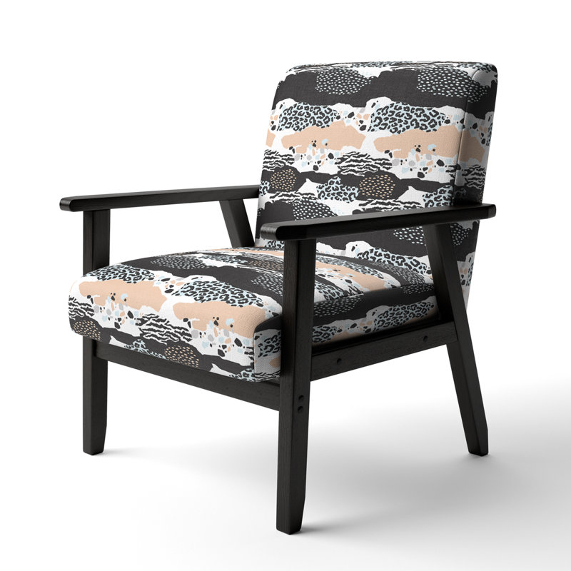 Motif abstrait d'animaux - Fauteuil d'appoint rembourré