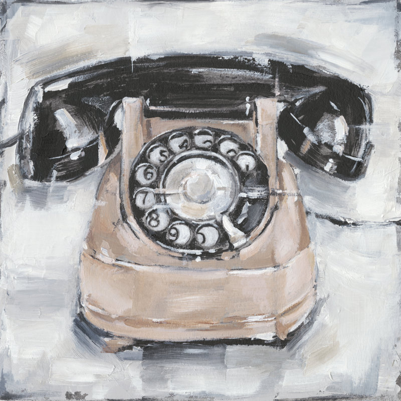 "Rétro téléphone IV" par Ethan Harper, reproduction d'art sur toile, H 20 po x l 20 po, Toile tendue