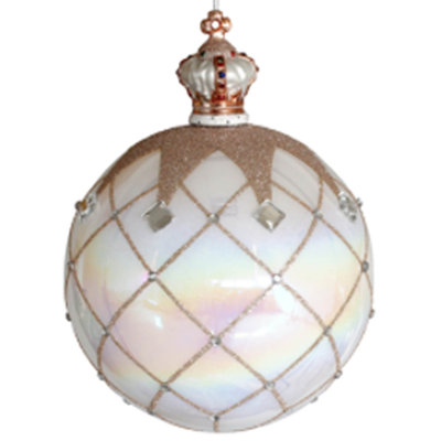 Balls & Finials 7'' Handmade Glass Accents Ball Ornament