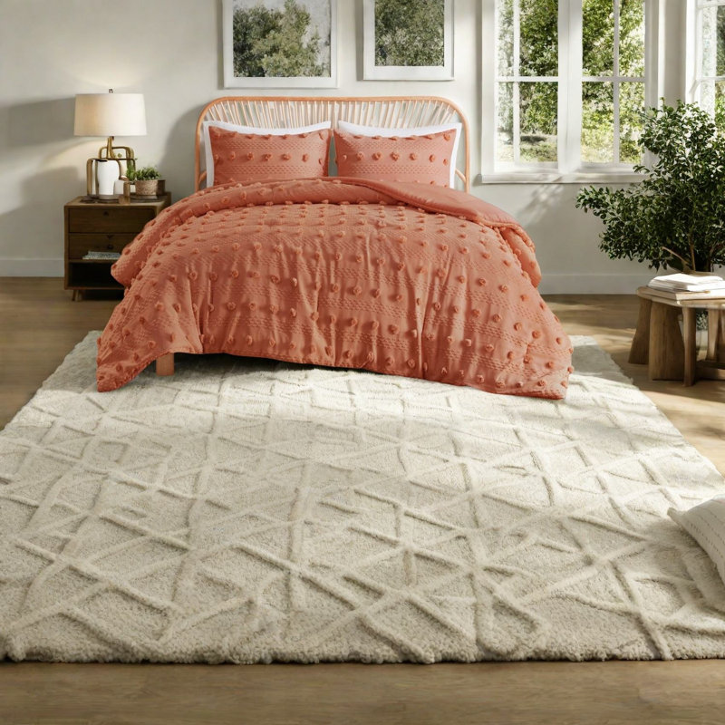 Ensemble de literie en jacquard hypoallergénique, confort en polyester, élégance pour la maison