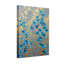 Plantes et fleurs fleurs bleues feuilles dorées sur fond gris-1018036197