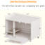 Litière blanche cachée pour chat avec clôture supérieure, table d'appoint pour animal de compagnie et banc de rangement, roues silencieuses, système de ventilation à convection d'air avec contrôle des odeurs, grille, tapis-1027985588