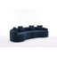 Canapé modulaire incurvé à compression bleu modulaire, canapé-lit en chenille haute densité 30D pour appartement, salon-958154993