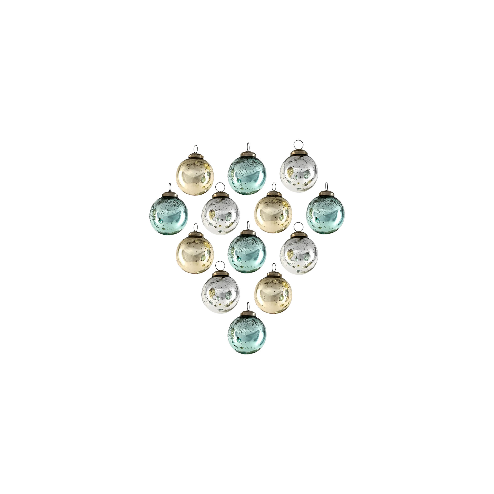 The Holiday Aisle® Solid Ball Ornament, 2.5" H x 2.5" W x 2.5" D, Blue