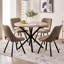 Ensemble de 4 chaises de salle à manger, chaise de cuisine rembourrée moderne Boucle pour salle à manger restaurant, découpe, beige-729107803-729107805