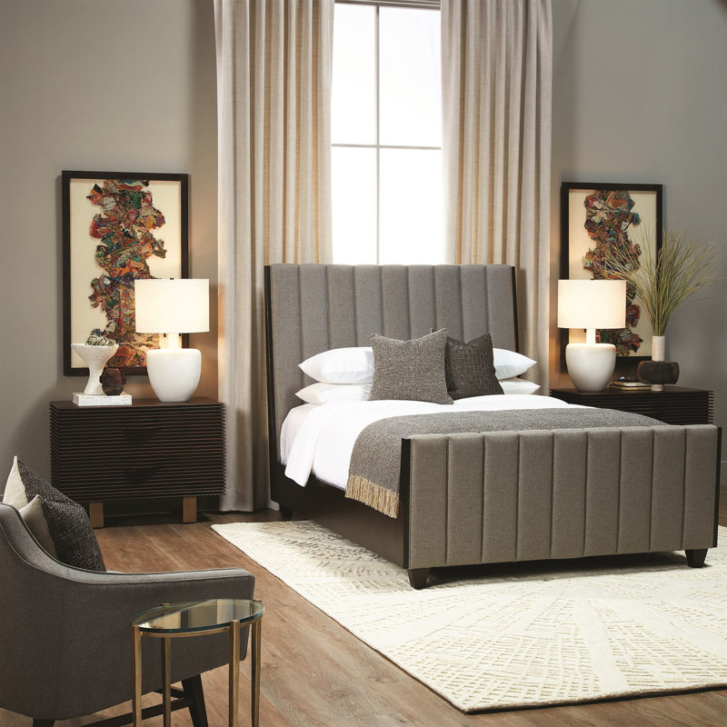 Enoch Abstract Ivory and Grey Hand-Tufted Wool Rug