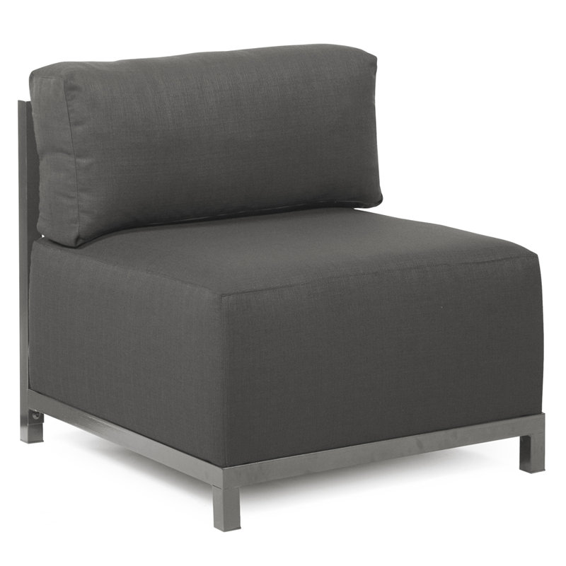 Woodsen Upholstered Slipper Chair, Polyester - Sterling Charcoal, Titanium