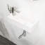 Lavabo de salle de bain mural en céramique blanc de 14,76 po x l 7,46 po x H 3,57 po, rectangulaire, résistant aux taches et aux basses eaux, résistant aux acides, moderne et glamour avec lavabo à trou de robinet - teinture 14,76 x 7,46 po,
