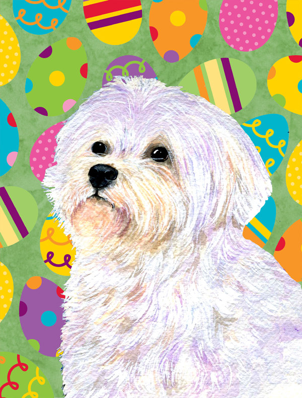 Drapeau de jardin Atara, Bichon maltais (beige et mauve)
