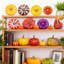 16 mini-citrouilles artificielles de 2,4 pouces, fausse petite récolte d'automne, citrouille, simulant un légume pour la fête de cuisine à domicile, décoration de l'Action de grâce (multicolore)