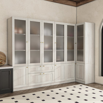94.5"W Large Corner Food Pantry Kitchen