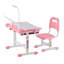 Ensemble de chaise d'étude, chaise d'étude pour enfants avec hauteur ajustable et bureau incliné de 0 à 40 °, ensemble de chaise d'étude pour classe et salle d'étude, rose-1166843062