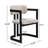 Upholstered Dining Chairs Set Of 2, Fabric Armchairs With Beige Seating Metal Frame, 265 LBS Weight Capacity-515163708