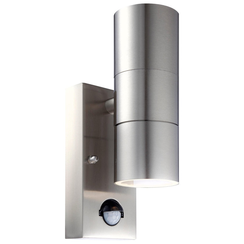 Michale Outdoor Armed Sconce, Stainless Steel, 1 Light