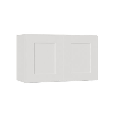 Petite armoire murale en bois massif - l 30 po x P 12 po x H 18 po, peinte en blanc, prête à assembler