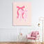Rayures sur toile rose, design par Krissy Mast-416753846