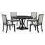 Ensemble de salle à manger 5 pièces, une table ronde extensible et 4 chaises