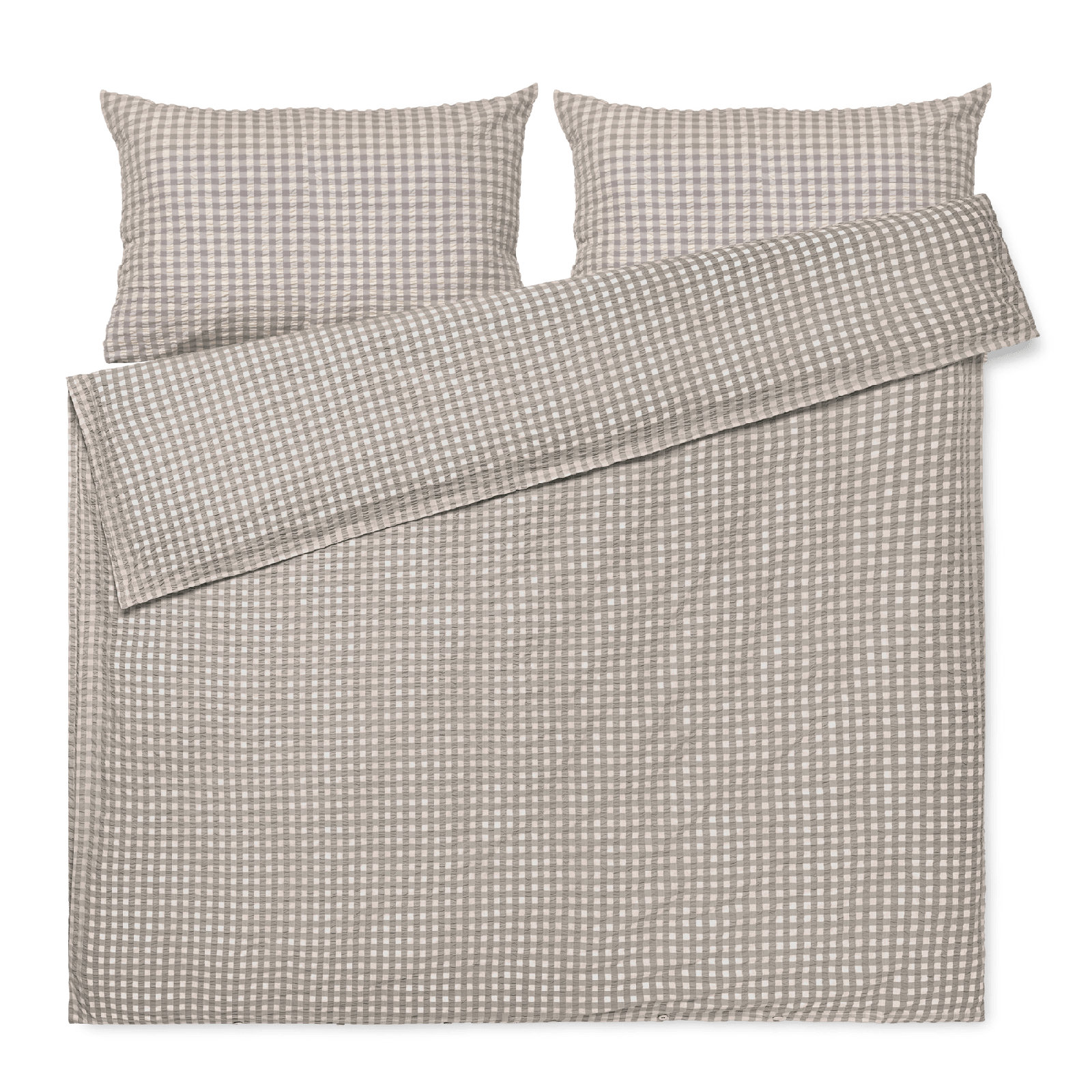 Baek and Bolge Duvet Cover Set, Gray/Birch, Full / Double Duvet Cover + 2 Standard Pillowcases