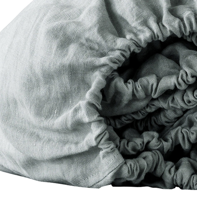 White Linen Queen Fitted sheet, 16" H x 84" W x 72" D