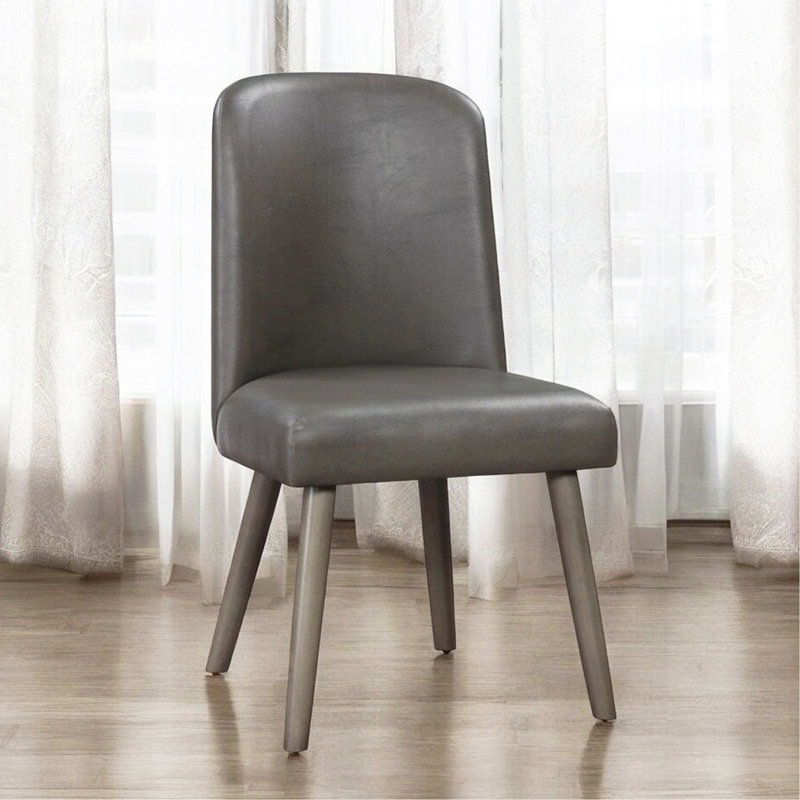 Ensemble de 2 chaises d'appoint en polyuréthane avec siège et dossier rembourrés