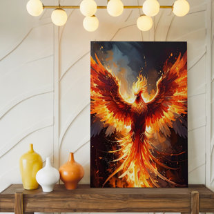 Toile, art mural Phoenix Rising, symbole de la renaissance et de la transformation