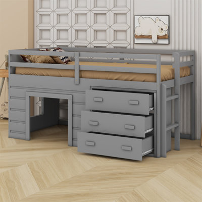 Loft Bed With Drawers And Shelf