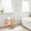 Bamboo Shower Bench Seat with Storage Shelf