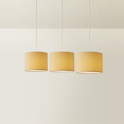 22cm H Blended Fabric Drum Pendant Shade