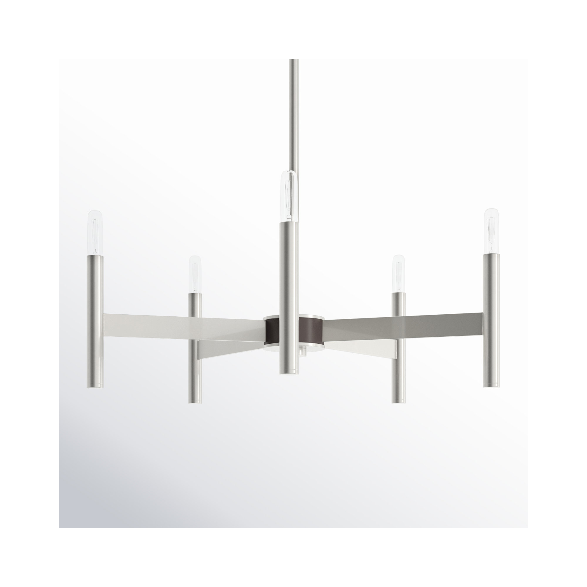 Martella 5 - Light Candle Style Classic / Traditional Chandelier, Brushed Nickel, 5 - Light