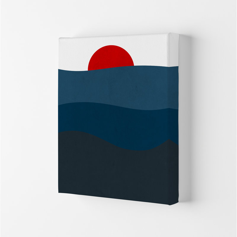 Red Blue Sunset Original - Print, No Frame, 59cm H x 42cm W x 1cm D