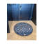 Tapis décoratif moderne scandinave à motif tissé bleu marine-1384002910