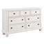 Commode 7 tiroirs de style transitionnel avec plateau à bijoux, mobilier de chambre traditionnel en bois pour un rangement élégant-2012549258