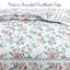 Ensemble de courtepointe réversible 100% coton bleu / rose / vert -2117824296