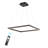 Kalvin 1-Light Modern Chandelier Square Kitchen Island Pendant Lighting with Remote Control-2014603936-2014603935