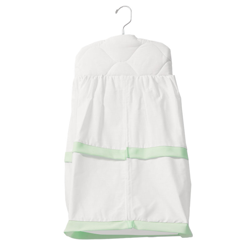 Dvorak No Pattern Crib Diaper Stacker, Mint