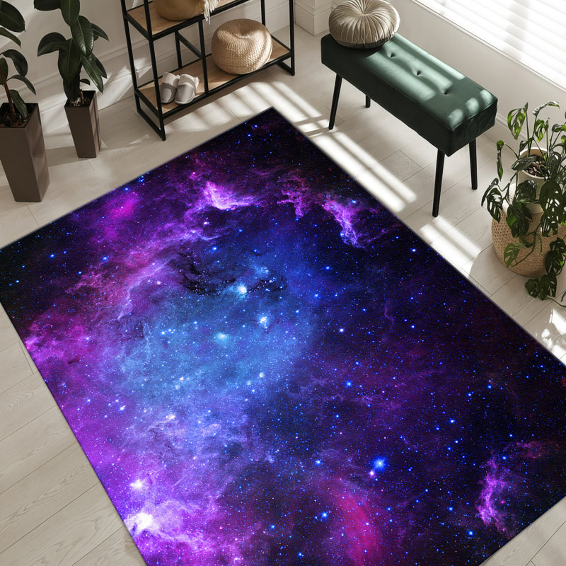 Printed Goblen Fabric Rug with an Intricate Floral Pattern in Vibrant Colors Perfect for Adding a Touch of Elegance to Your Living Space